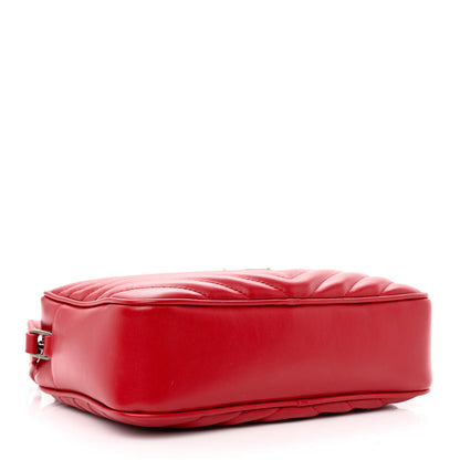 Saint Laurent Calfskin Matelasse Monogram Lou Camera Bag Red 4 of 11