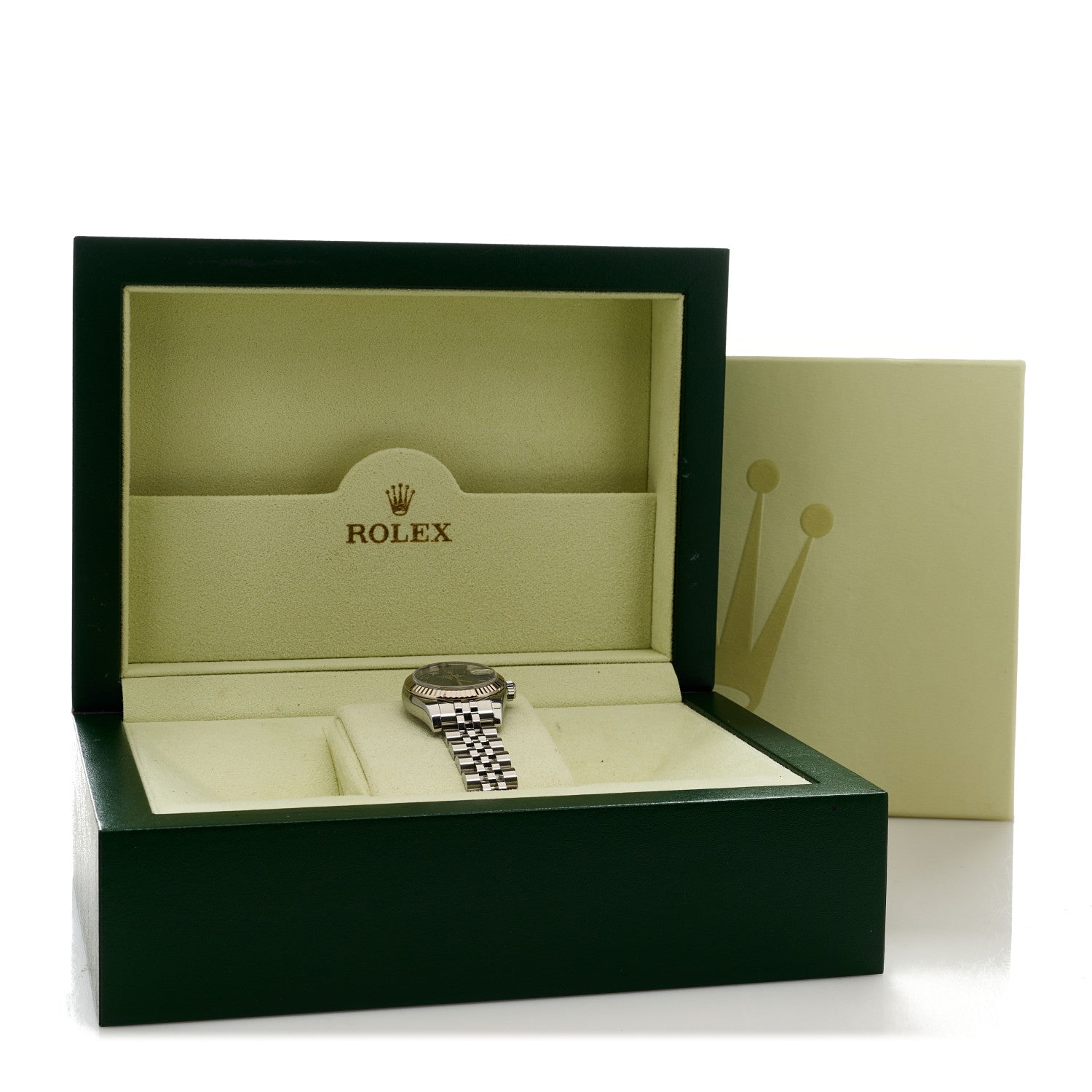 Rolex Stainless Steel 18K White Gold 26mm Oyster Perpetual Datejust Watch Blue Roman 179174 5 of 5