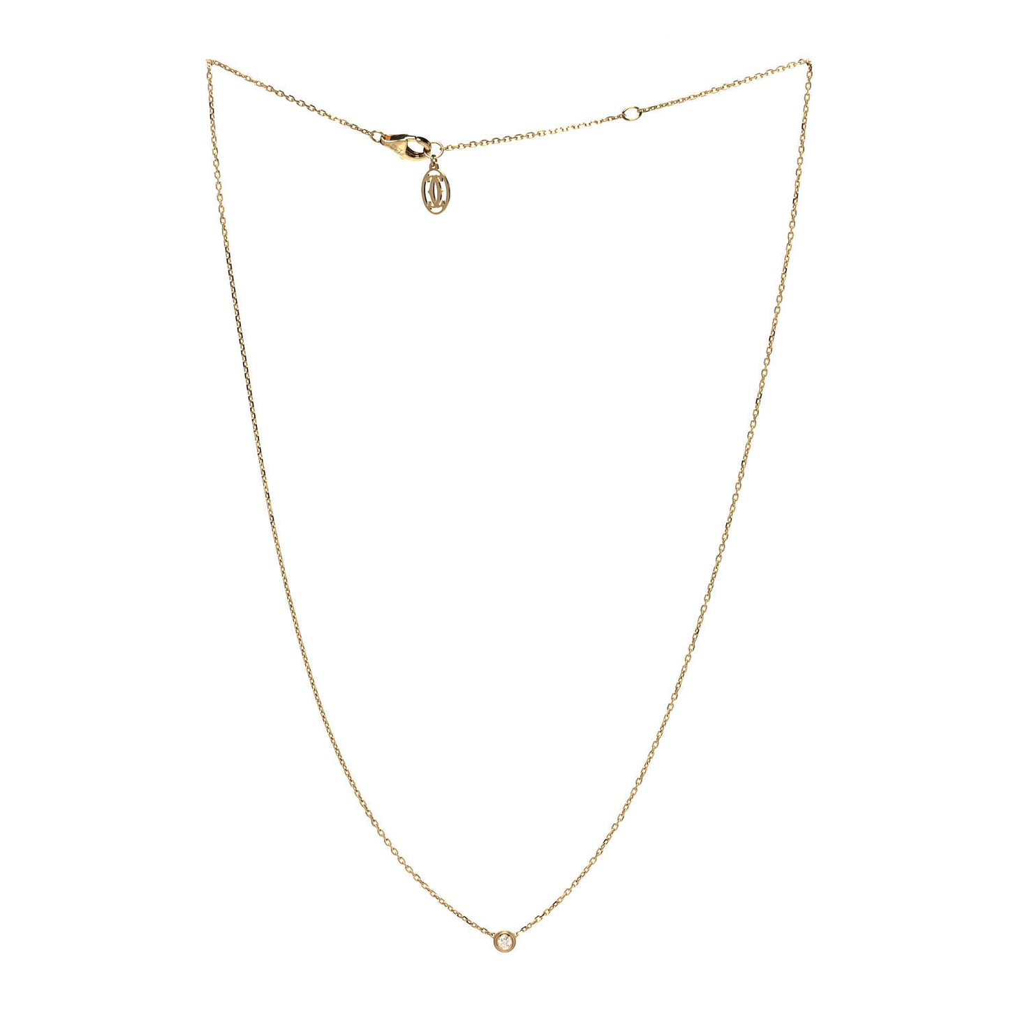 18K Yellow Gold Diamond XS D'Amour Pendant Necklace