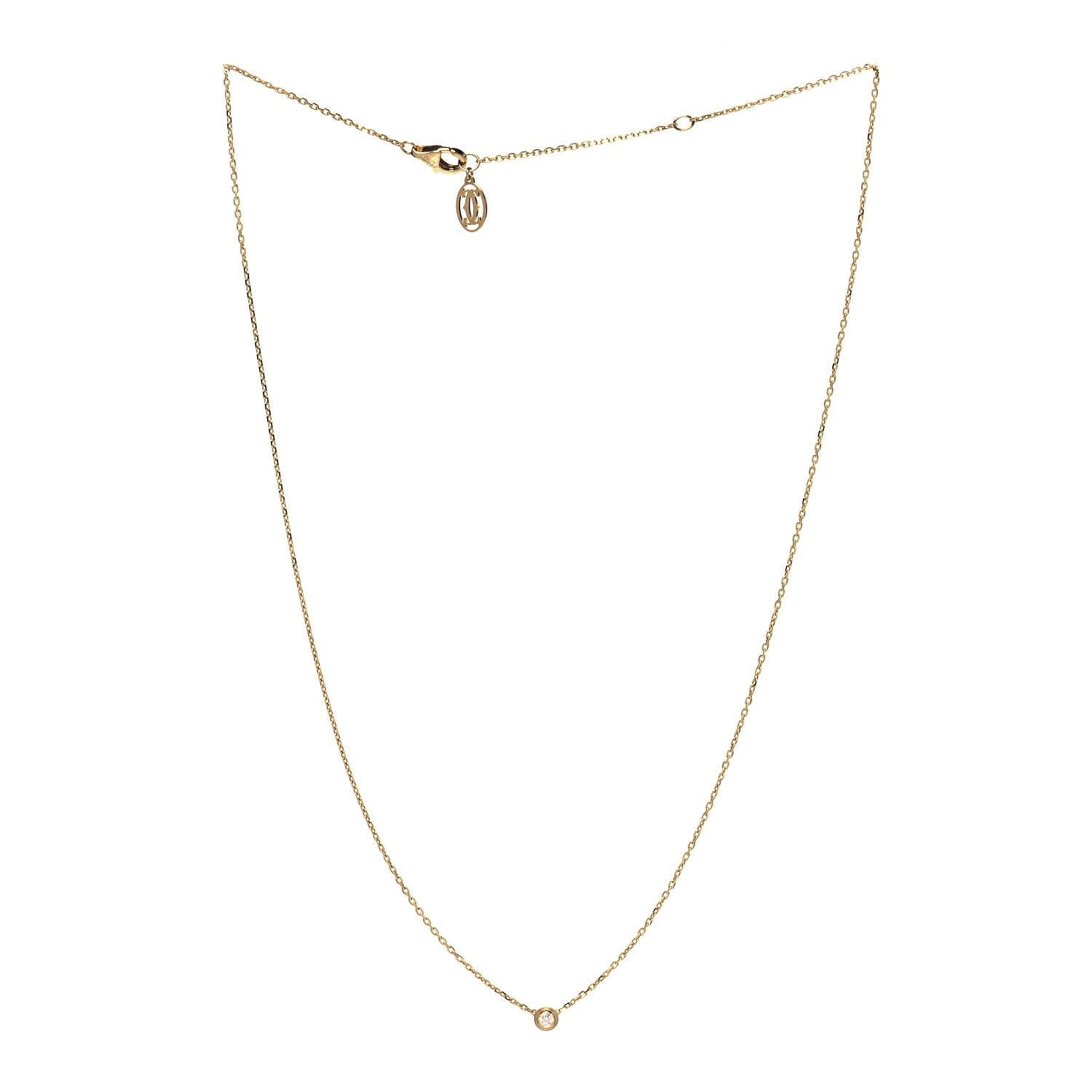 Cartier 18K Yellow Gold Diamond XS D'Amour Pendant Necklace 3 of 5
