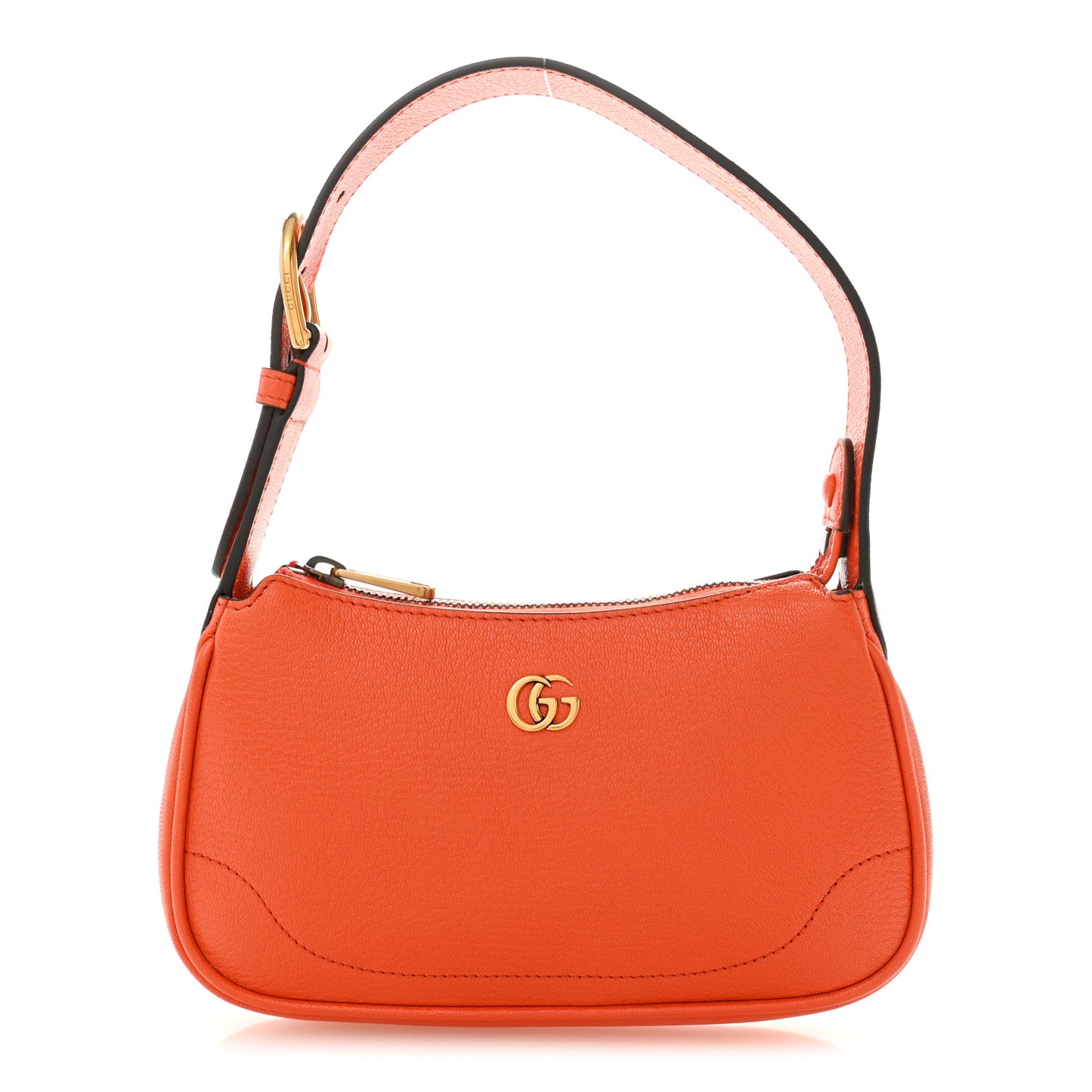 Goatskin Mini Aphrodite Shoulder Bag Orange