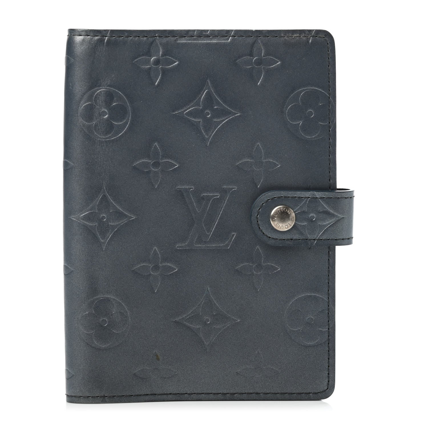 Louis Vuitton Mat Monogram Small Ring Agenda Cover Blue 1 of 4