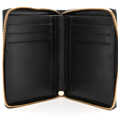Bottega Veneta Calfskin Maxi Intreccio Zip Around Wallet Black 5 of 7
