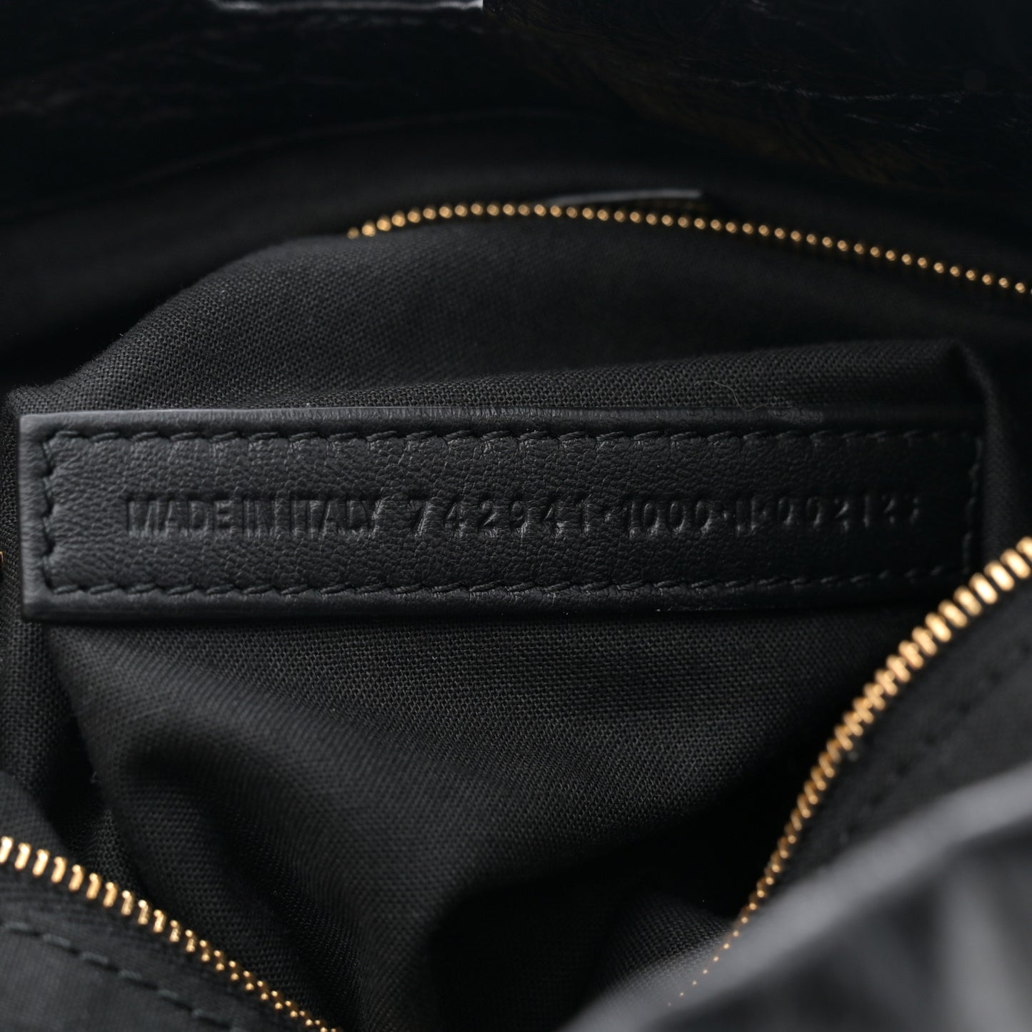 Crushed Calfskin Crush Medium Chain Tote Black