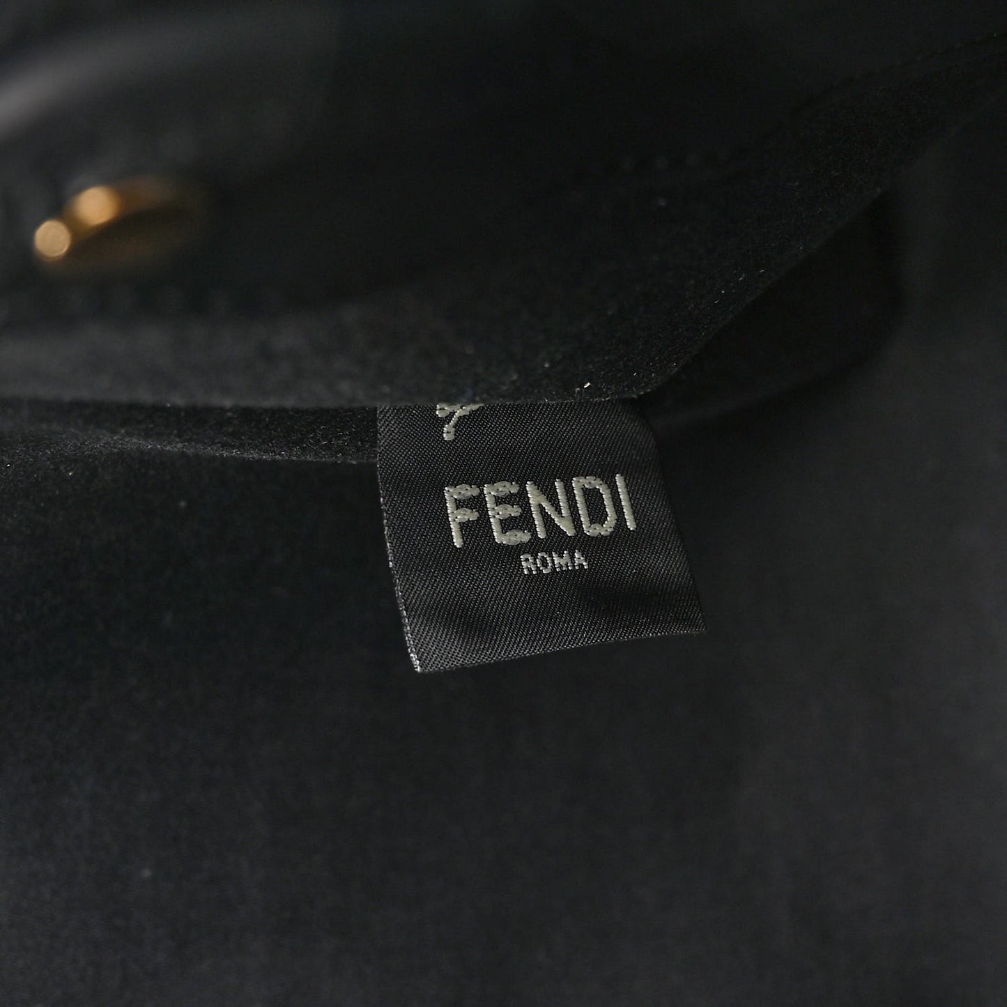 Glazed Fabric Vitello Century FF 1974 Stamp Patch Mini Peekaboo Defender Cover Mogano Panna Black