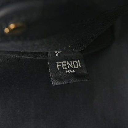Fendi Glazed Fabric Vitello Century FF 1974 Stamp Patch Mini Peekaboo Defender Cover Mogano Panna Black 6 of 10