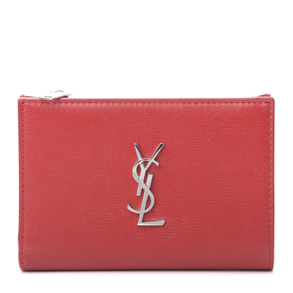 Saint Laurent Calfskin Fragments Flap Wallet Red 1 of 8