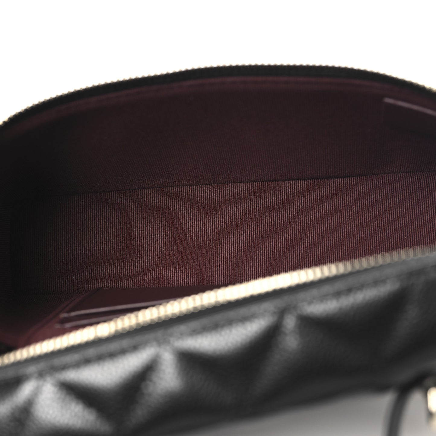 Caviar Quilted Top Handle Slim Vanity With Chain Black