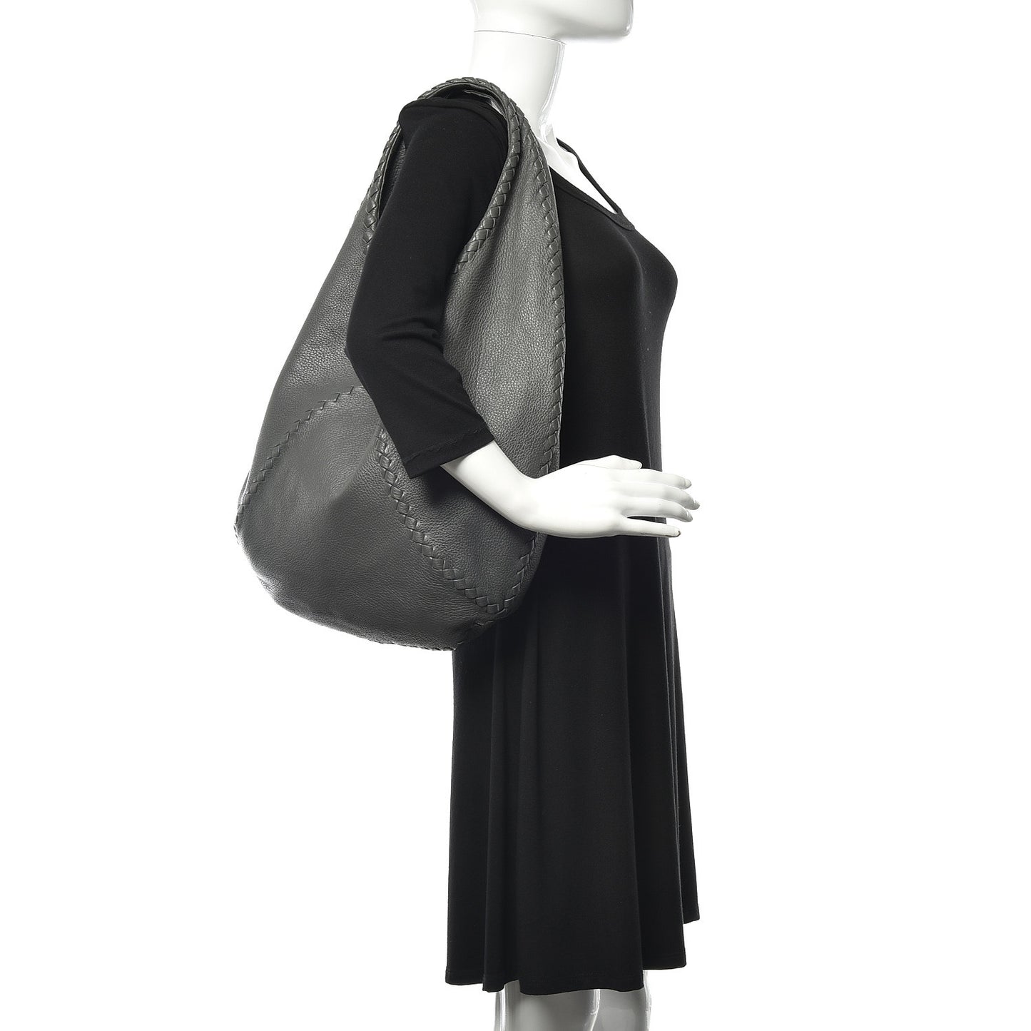Cervo Deerskin Large Hobo New Grey