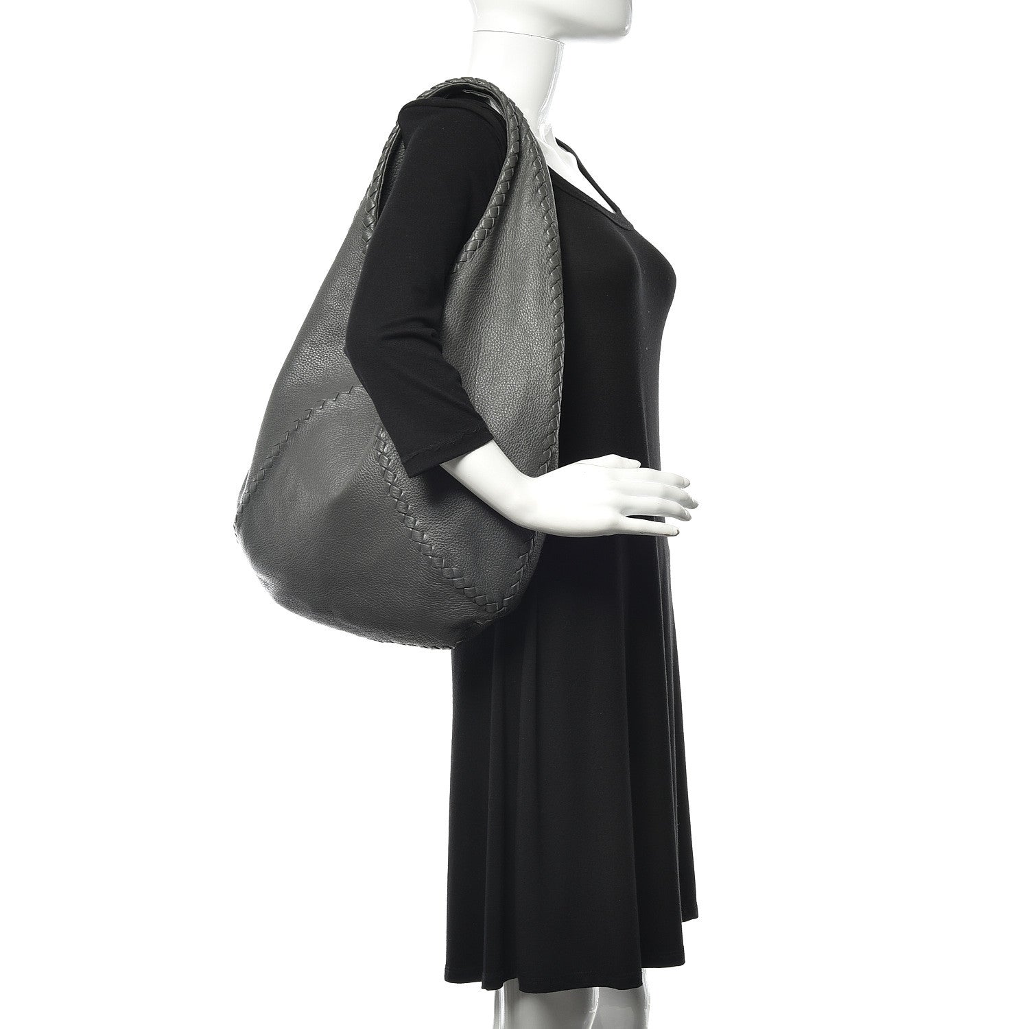 Bottega Veneta Cervo Deerskin Large Hobo New Grey 2 of 9