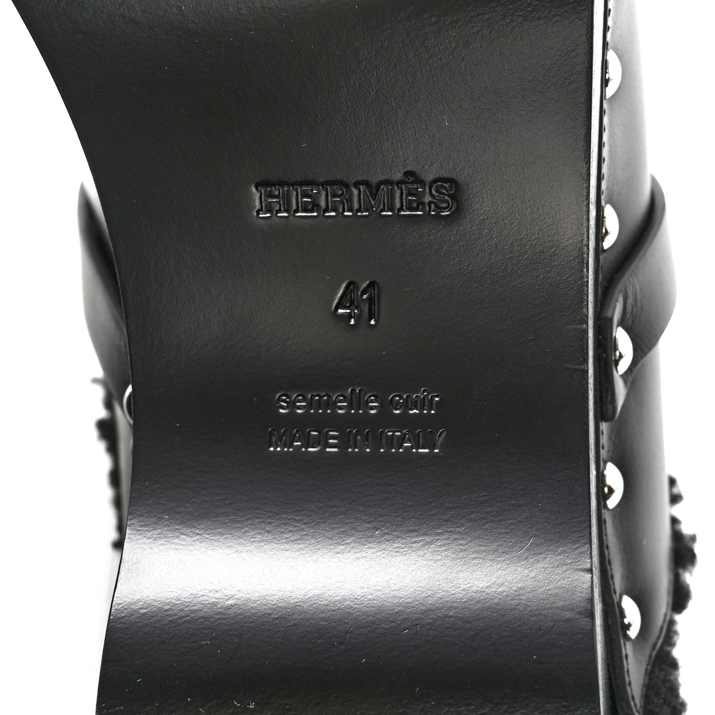 Calfskin Woolskin Carlotta Mules 41 Black