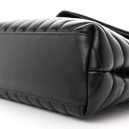 Saint Laurent Calfskin Y Quilted Monogram Medium Loulou Chain Satchel Black 10 of 11