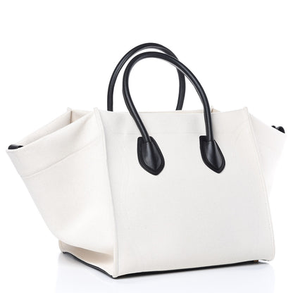 Celine Washed Canvas Medium Phantom Luggage White 3 of 14