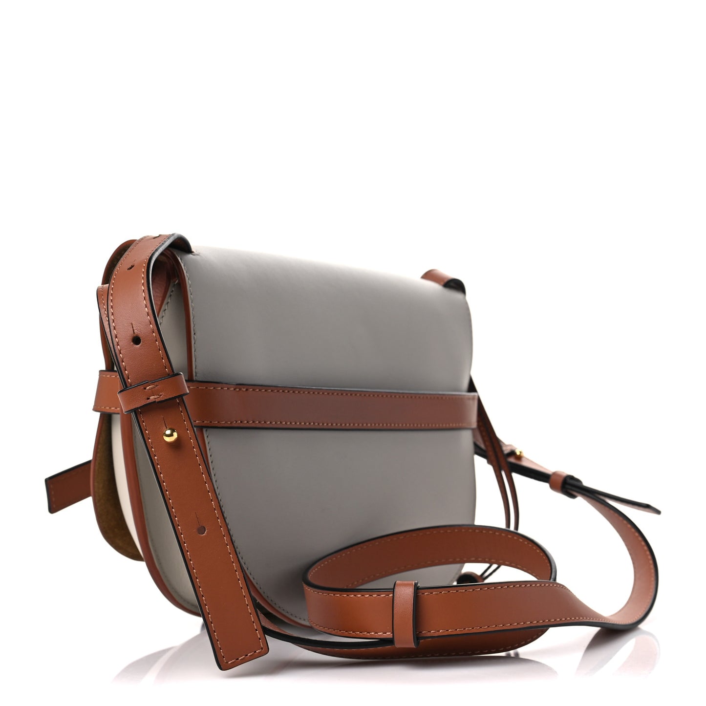 Calfskin Small Gate Crossbody Bag Ghost Light Ghost