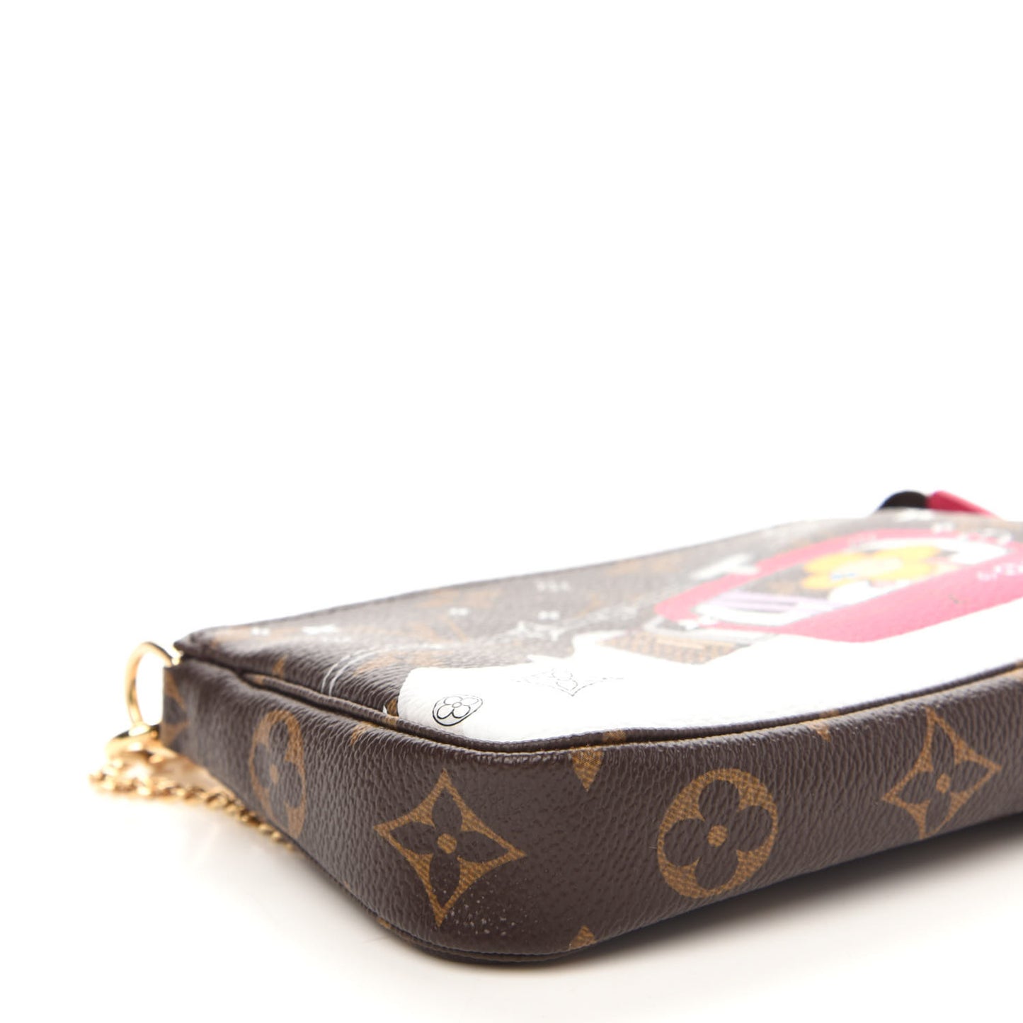 Monogram 2019 Christmas Animation Mini Courchevel Pochette Accessories Fuchsia