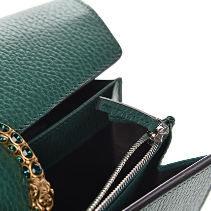 Gucci Calfskin Mini Dionysus Chain Wallet Emerald 11 of 12