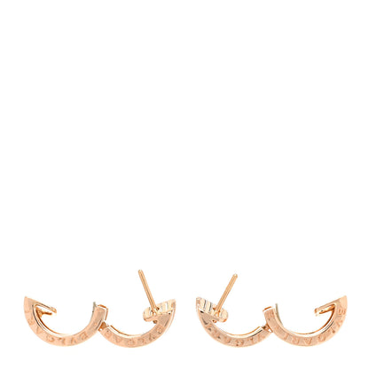 Bulgari 18K Rose Gold Small B.Zero1 Hoop Earrings 3 of 4