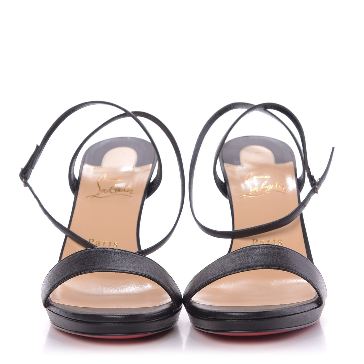 Nappa Loubi Queen 100 Sandals 40 Black