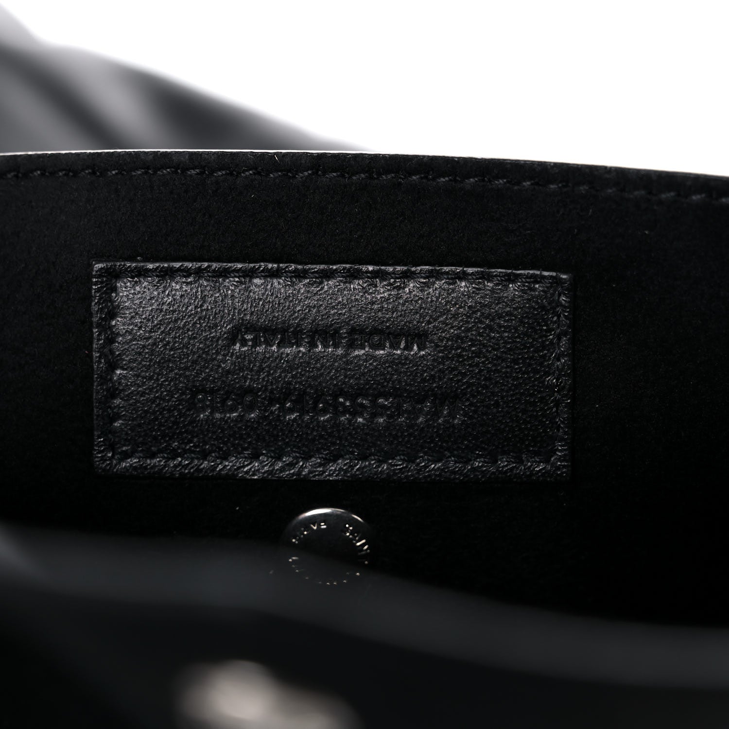 Saint Laurent Lambskin Teddy Drawstring Bag Black 8 of 12