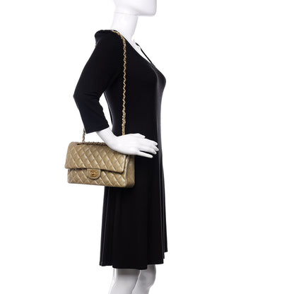Chanel Metallic Caviar Quilted Medium Double Flap Gold 2 of 10