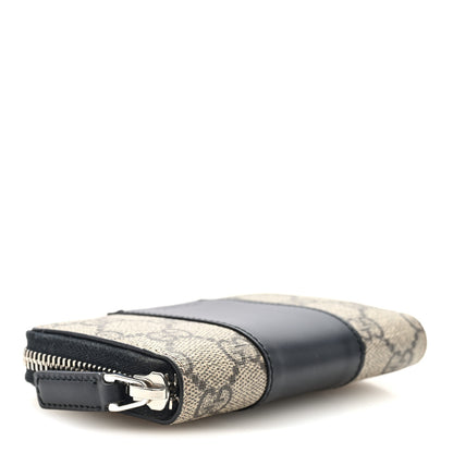 Gucci GG Supreme Monogram Zip Around Card Case Black 4 of 6