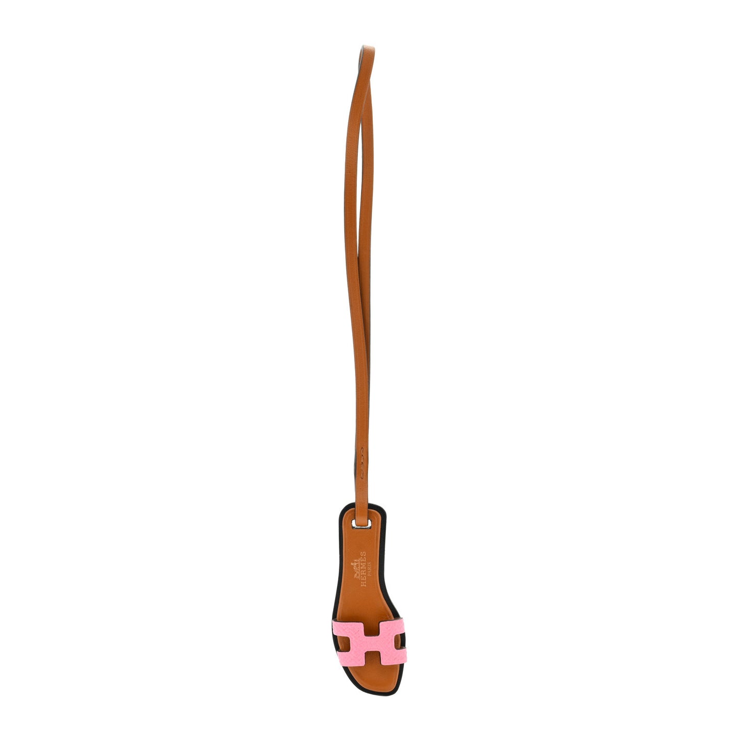 Epsom Butler Calfskin Hunter Oran Nano Bag Charm Rose Confetti Sable