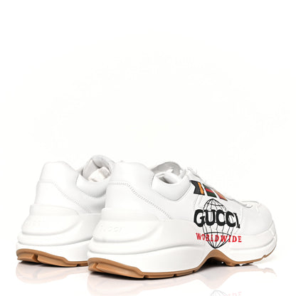 Gucci Calfskin Worldwide Mens Rhyton Sneakers 8.5 Great White 4 of 9
