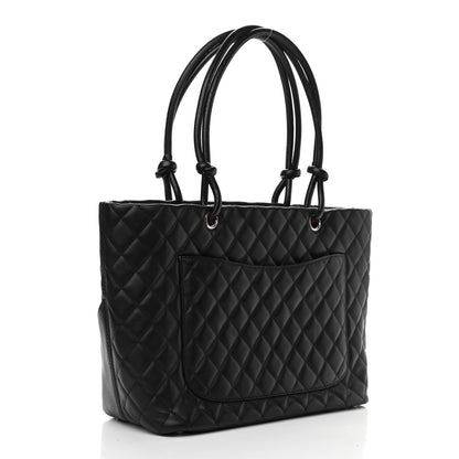 Chanel Calfskin Quilted Large Cambon Tote Black 4 of 13