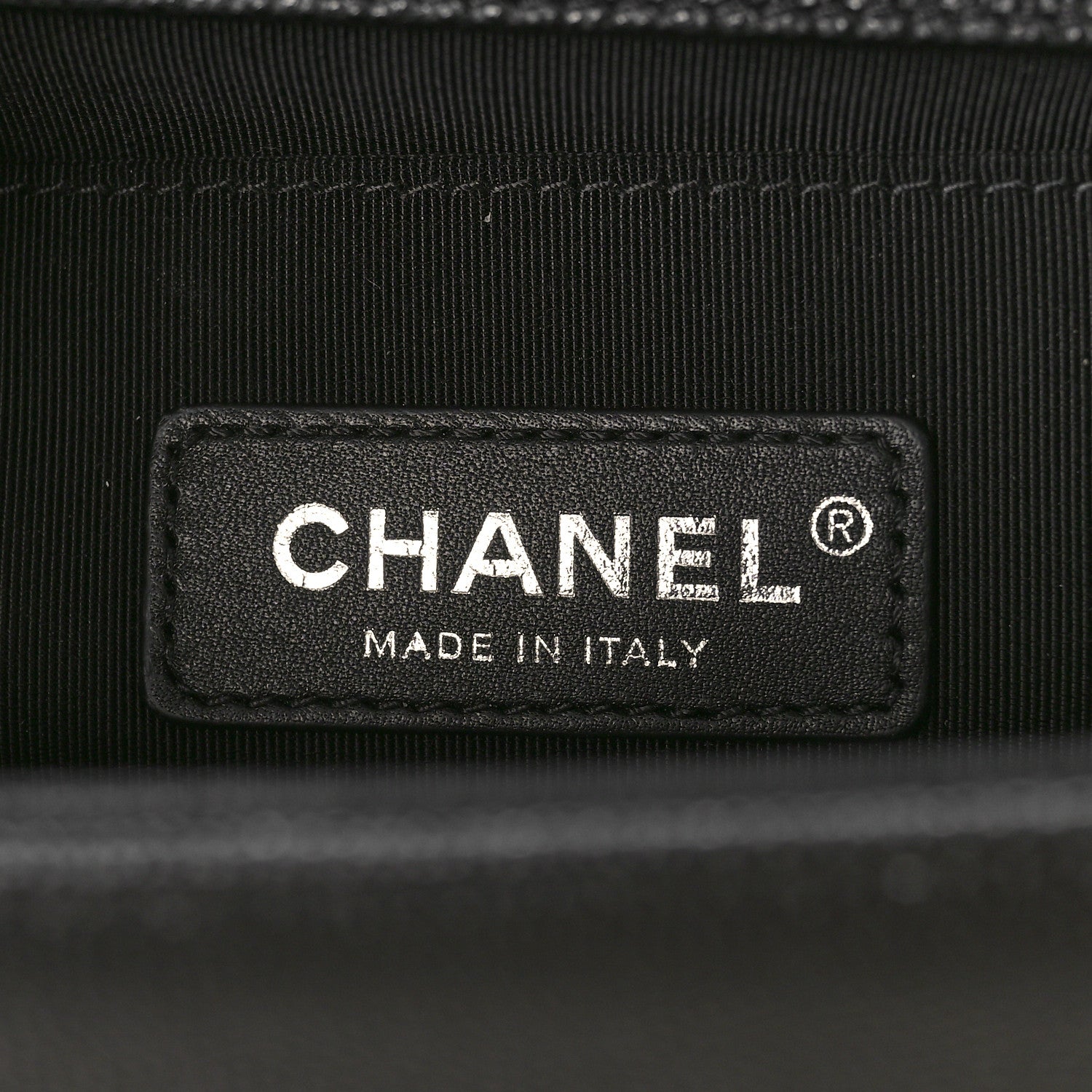 Chanel Caviar Chevron Quilted Medium Boy Flap Black 6 of 10
