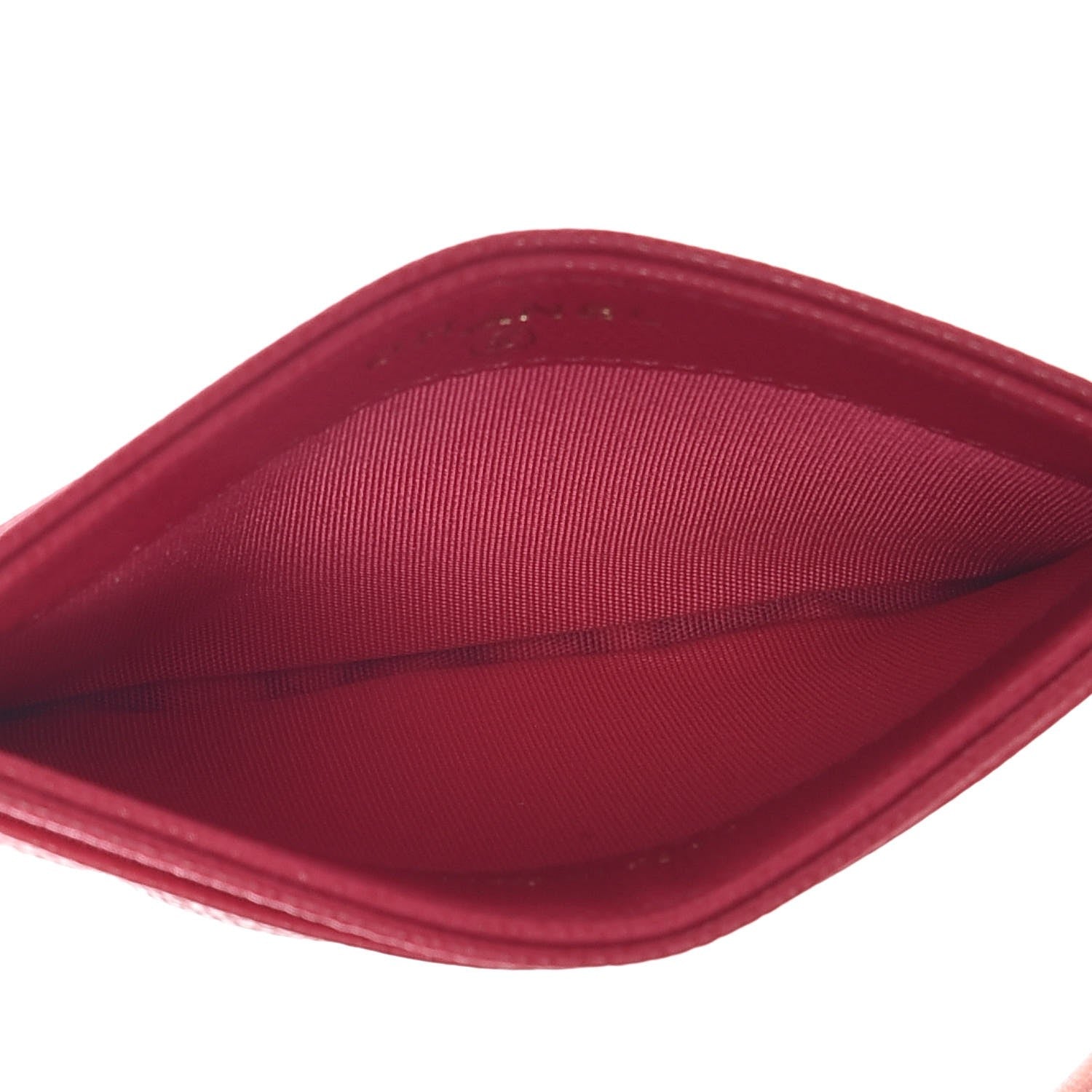 Chanel Caviar Camellia Embossed Card Holder Fuchsia 5 of 8