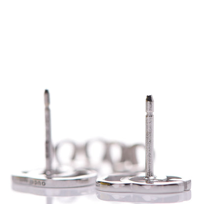 Gucci 18K White Gold GG Tissue Stud Earrings 4 of 5