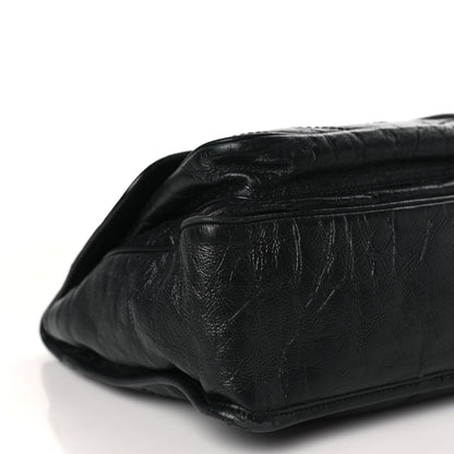 Saint Laurent Crinkled Calfskin Matelasse Monogram Medium Niki Chain Satchel Black 9 of 9