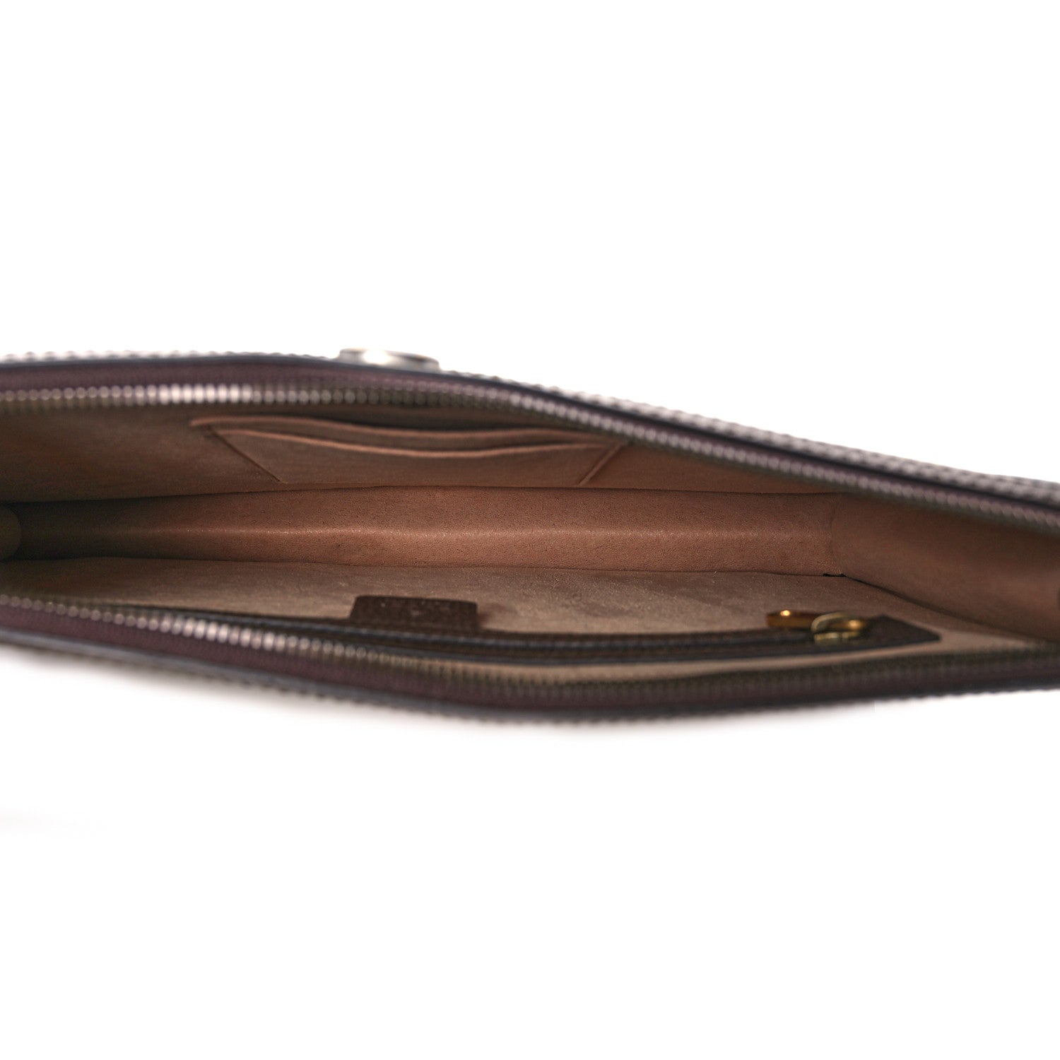 Gucci GG Supreme Monogram Web Ophidia Portfolio Pouch Beige New Acero 5 of 10