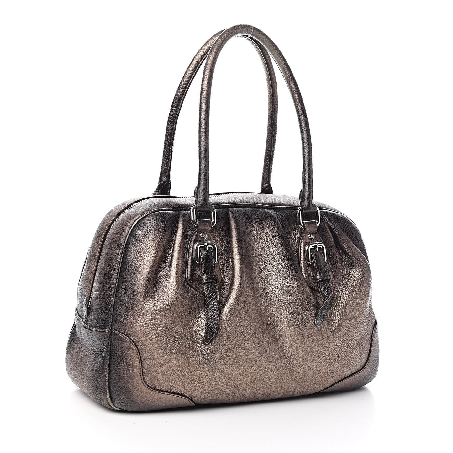 Vitello Daino Antik Bauletto Tote Piombo