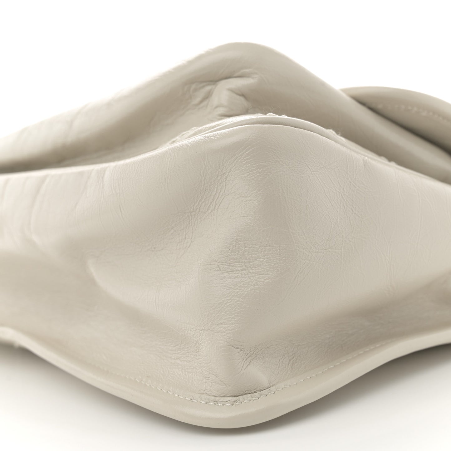 Crinkled Calfskin Matelasse Monogram Medium Niki Chain Satchel Ivory