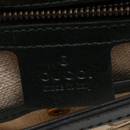 Gucci Monogram Ruinart Calfskin Medium Lady Web Shoulder Bag Beige Ebony Black 6 of 12