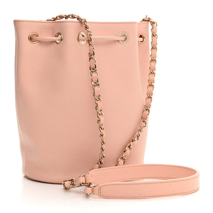 Chanel Caviar Deauville Drawstring Bucket Bag Light Pink 3 of 10