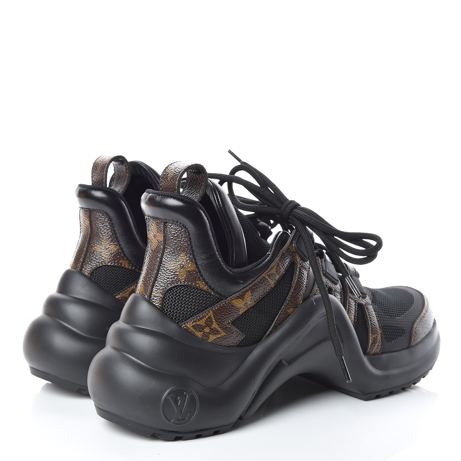 Louis Vuitton Calfskin Patent Monogram LV Archlight Sneakers 37 Black 4 of 9