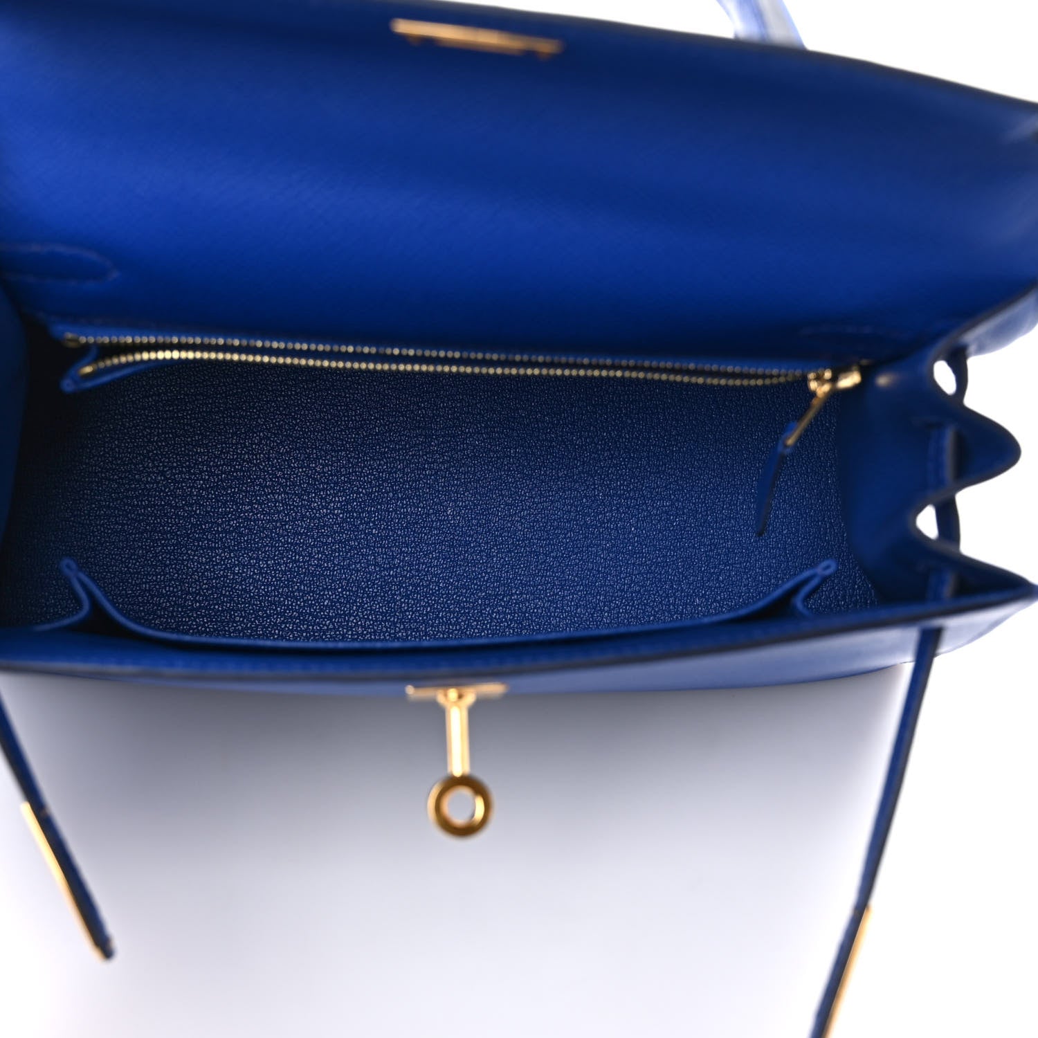 Hermes Epsom Kelly Sellier 25 Bleu Royal 4 of 8