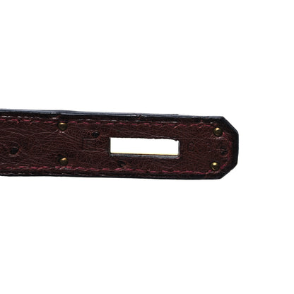 Hermes Ostrich Kelly Sellier 32 Marrone Fonce 8 of 15