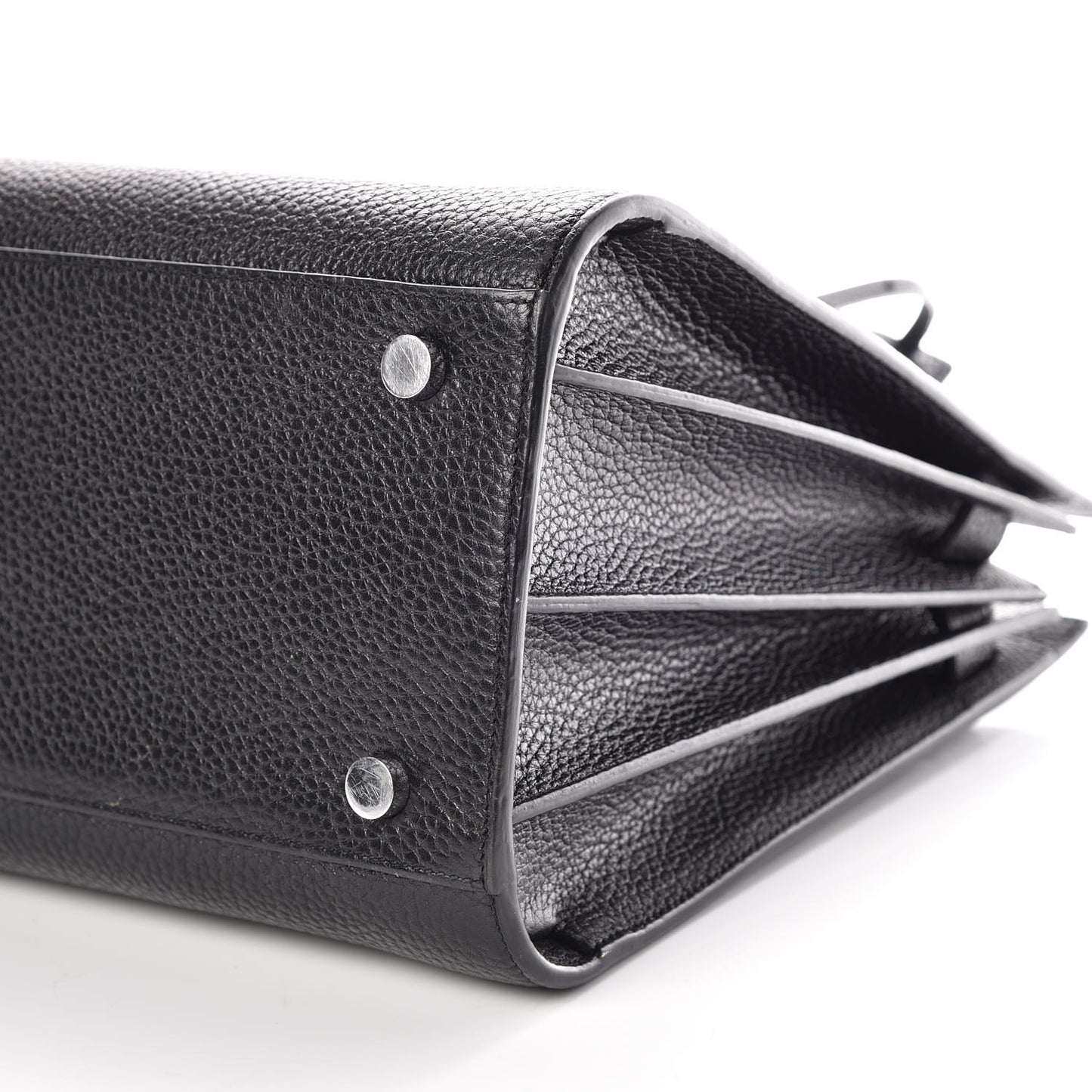 Grained Calfskin Small Sac De Jour Black