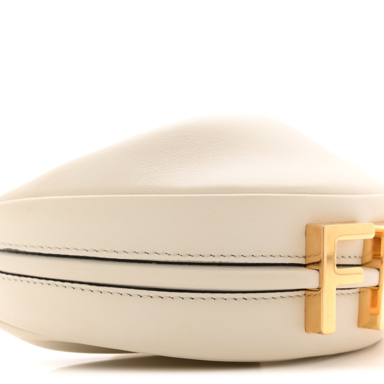 Fendi Vitello Grace Matte Nano Fendigraphy Hobo Charm White Ice 9 of 10
