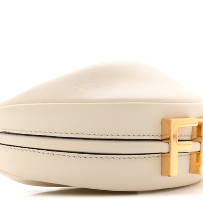 Fendi Vitello Grace Matte Nano Fendigraphy Hobo Charm White Ice 9 of 10