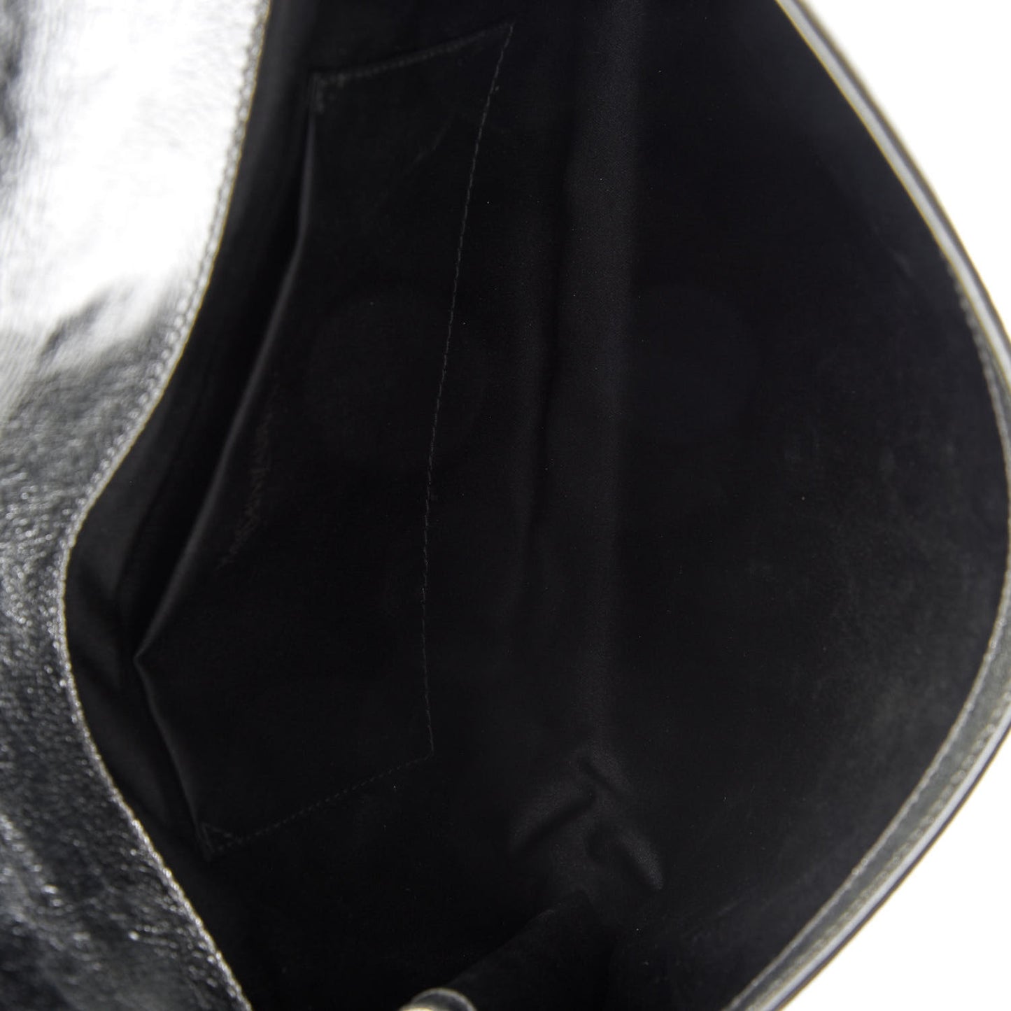 Metallic Calfskin Monogram Large Belle De Jour Clutch Silver