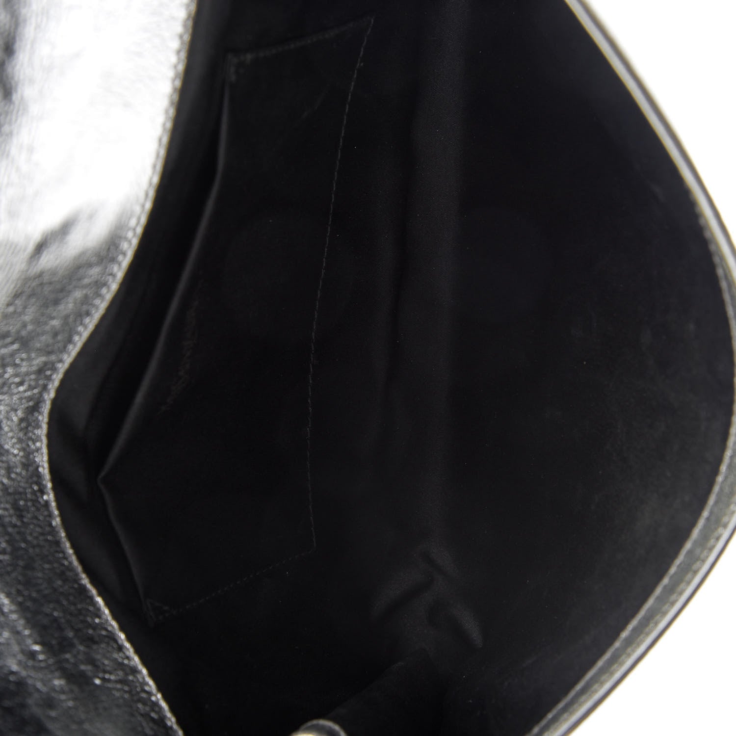 Saint Laurent Metallic Calfskin Monogram Large Belle De Jour Clutch Silver 7 of 8