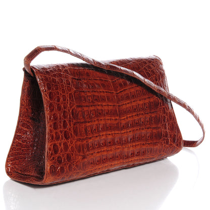 Nancy Gonzalez Crocodile Envelope Clutch Brown 3 of 7