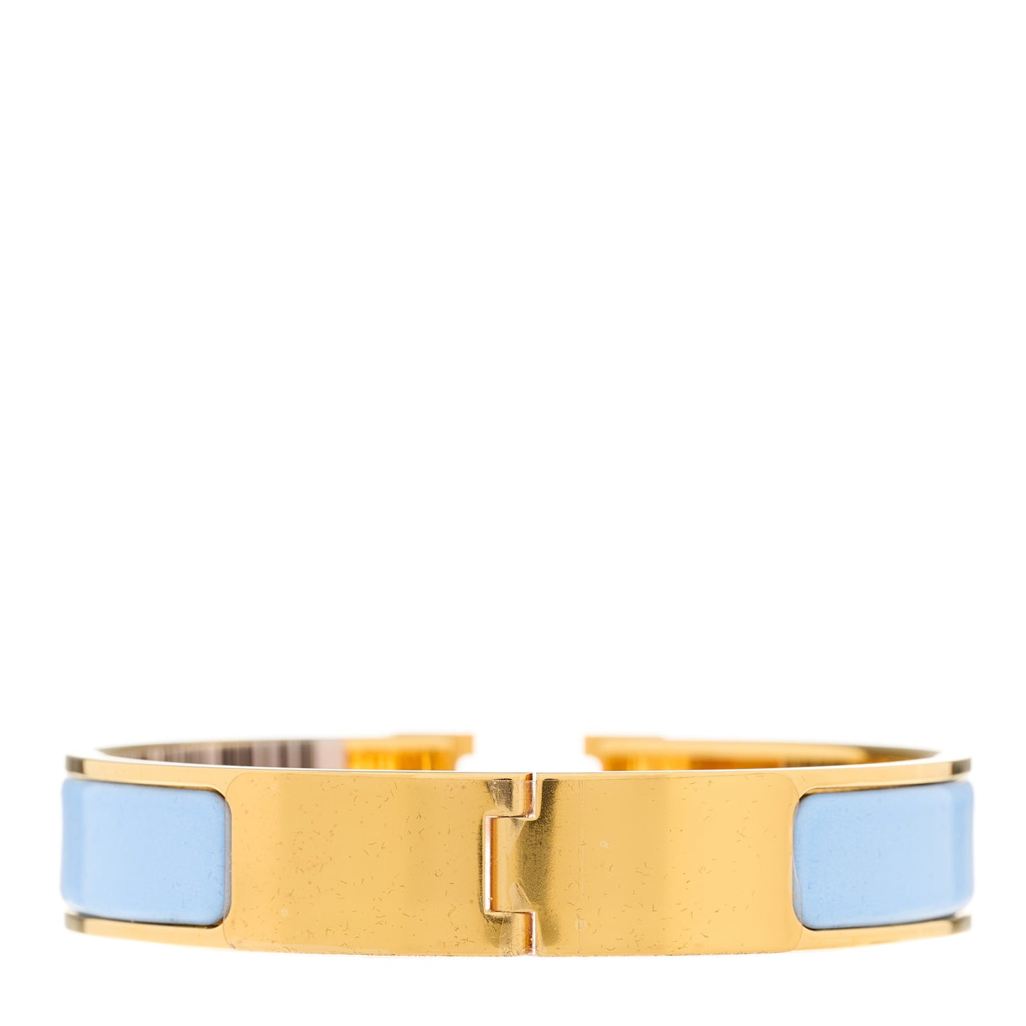 Enamel Narrow Clic Clac H Bracelet PM Bleu Chemise