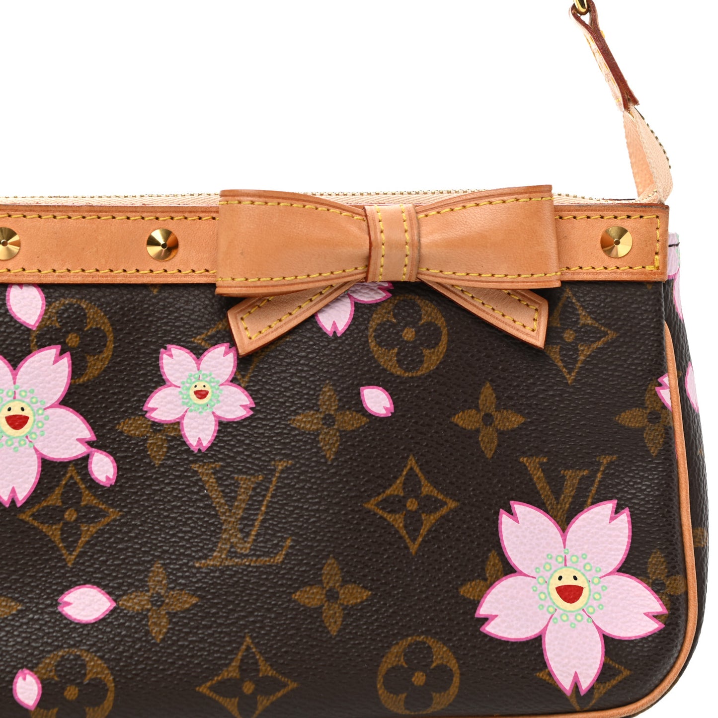 Monogram Cherry Blossom Pochette Accessories Brown