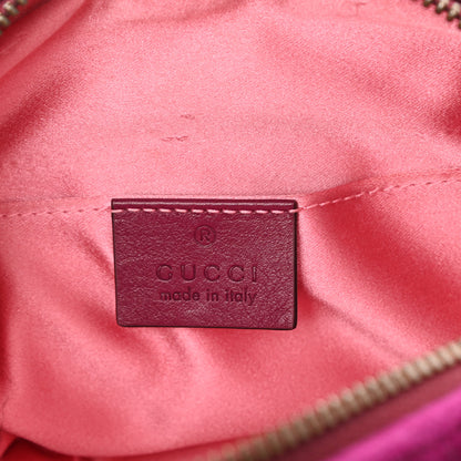 Gucci Velvet Matelasse GG Marmont Belt Bag 85 34 Fuchsia Violet Cyclamen 6 of 9