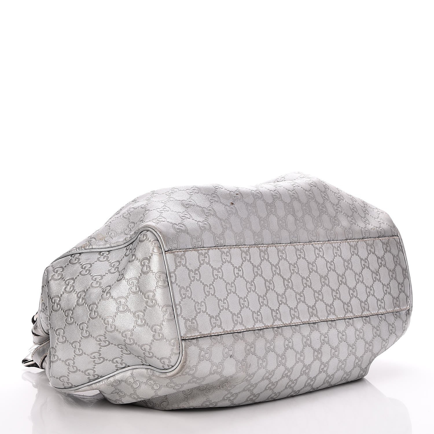 Gucci Guccissima Large Sukey Tote Silver 4 of 9